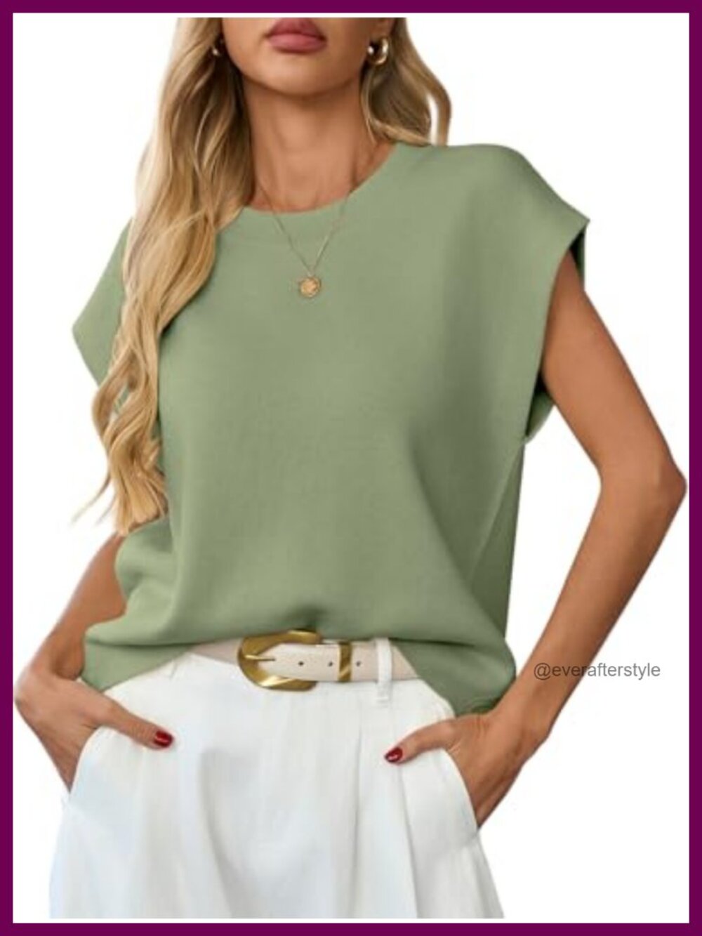 Women's Sweater Vest Cap Sleeve Business Casual Work Top